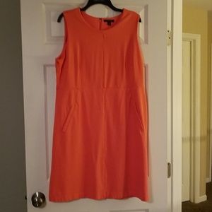 Lands End Coral Sleeveless Dress